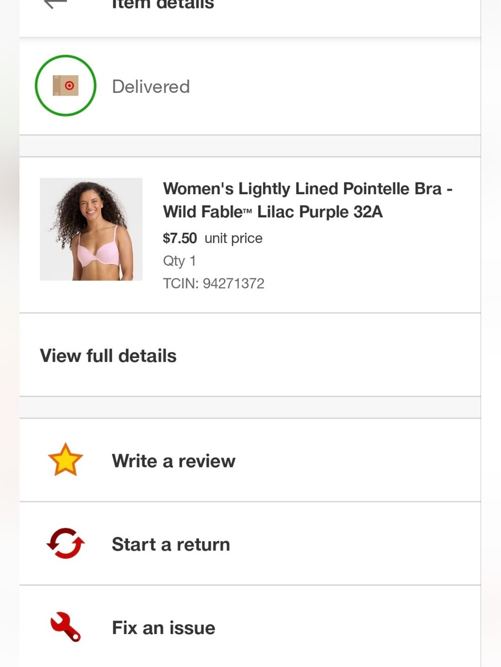 target bra